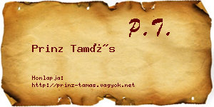 Prinz Tamás névjegykártya