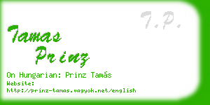 tamas prinz business card